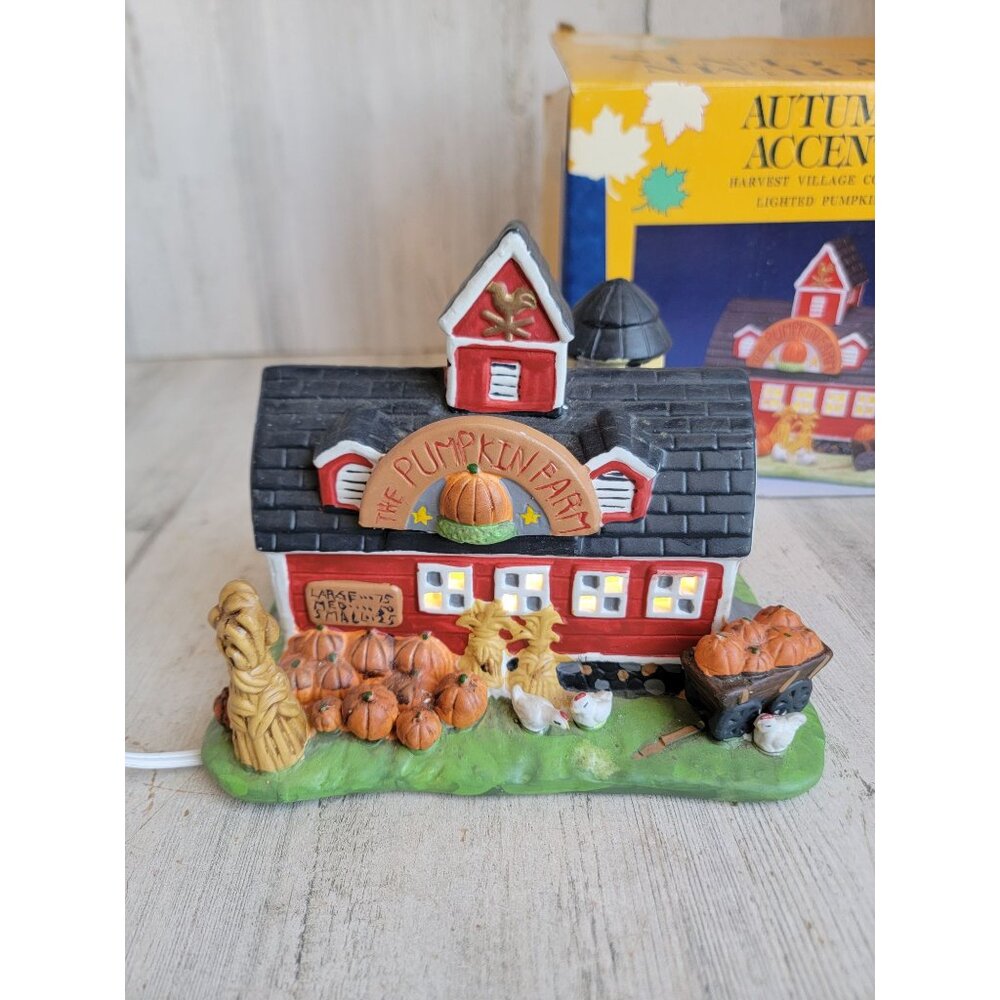 Autumn accents pumpkin farm vintage ceramic home‎ decor fall